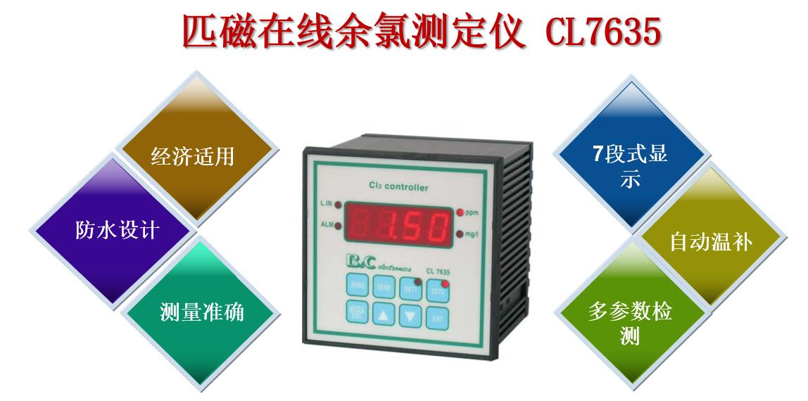 匹磁在線余氯測定儀CL7635