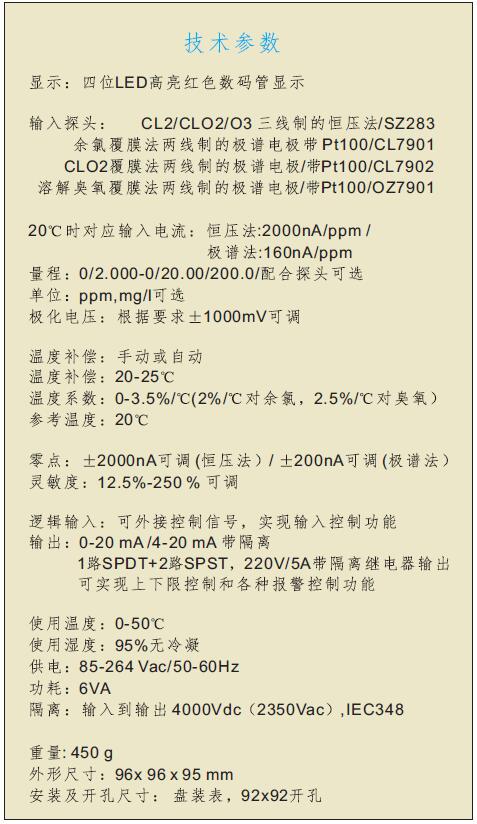 匹磁在線余氯測定儀CL7635